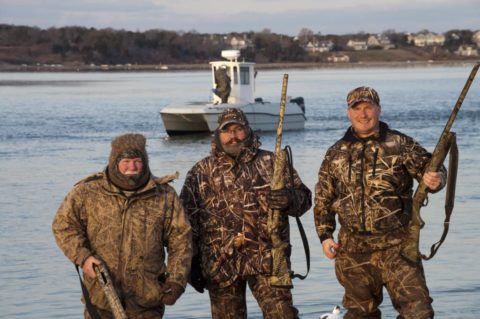 Three hunters ready for the day's outing