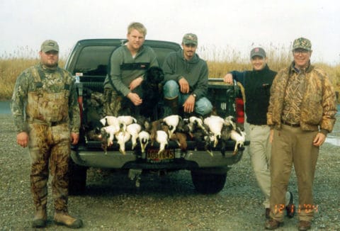 Five sea duck hunters after the hunt