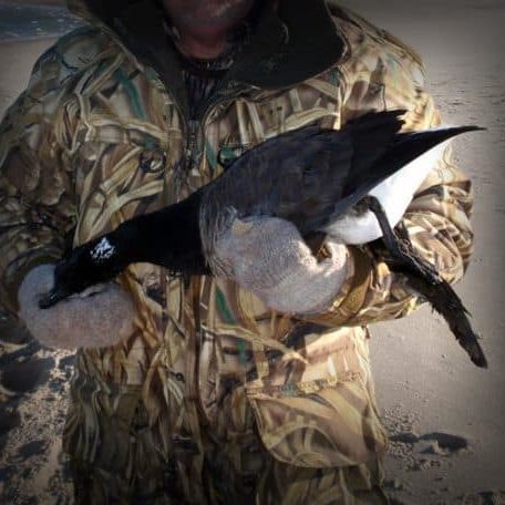 Hunter with a brant